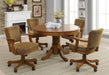 Mitchell 5-piece Game Table Set Amber and Brown image