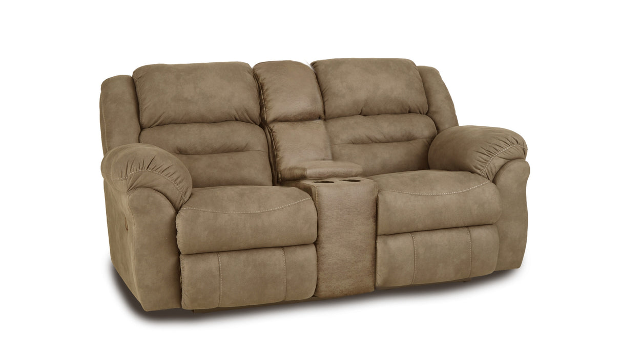 HomeStretch Gambler Manual Loveseat in Truffle