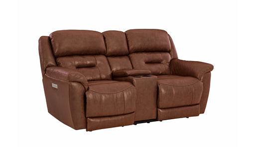 HomeStretch Contender Power Loveseat in Saddle