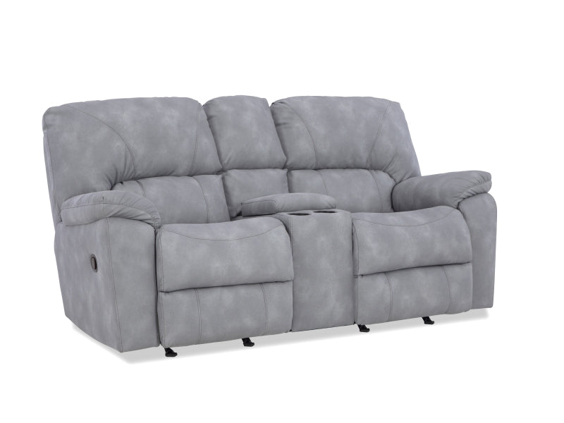 HomeStretch Rhino manual reclining loveseat in grey