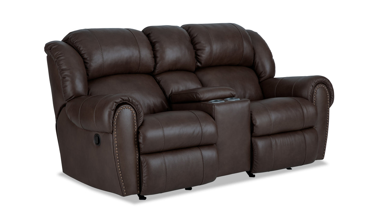 HomeStretch Laredo Power Loveseat in Dark Brown
