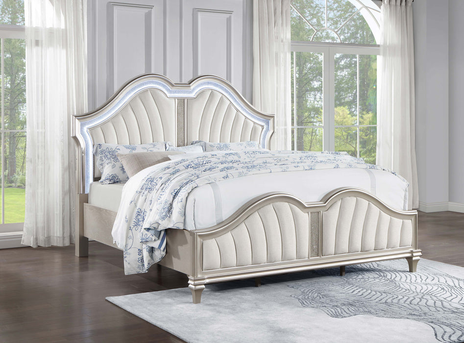 Evangeline Panel Bed with LED Lighting