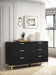 Kendall 6-drawer Dresser Black and Gold image