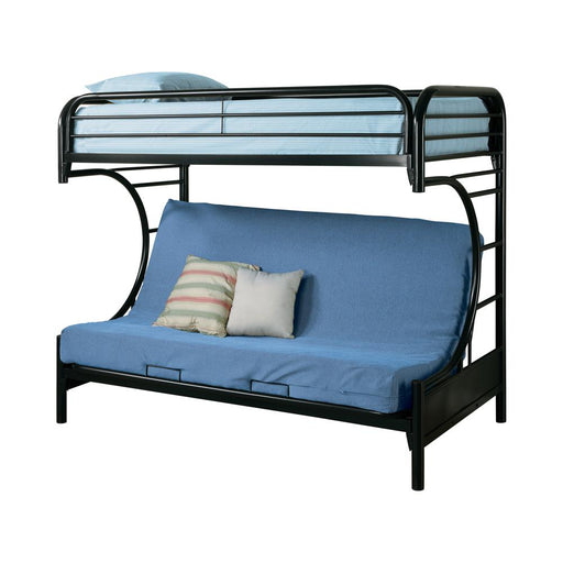 Montgomery Twin Over Futon Bunk Bed Glossy Black image