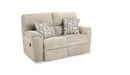 HomeStretch Payday manual reclining loveseat in beach