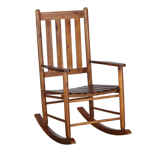 Annie Slat Back Wooden Rocking Chair Golden Brown image
