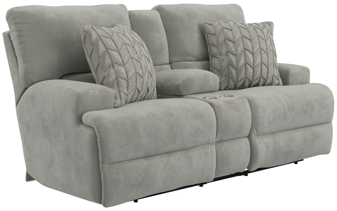 Renaldo Power Lay Flat Recl Console Loveseat w/Zero Gravity
