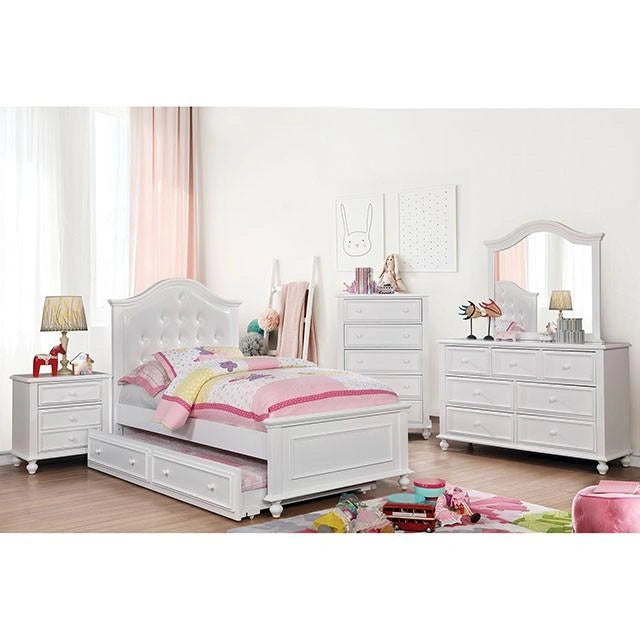 OLIVIA White Full & Twin Bed