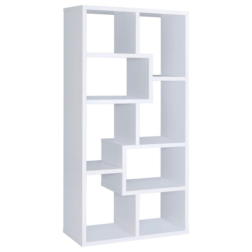 Theo 10-shelf Bookcase White image