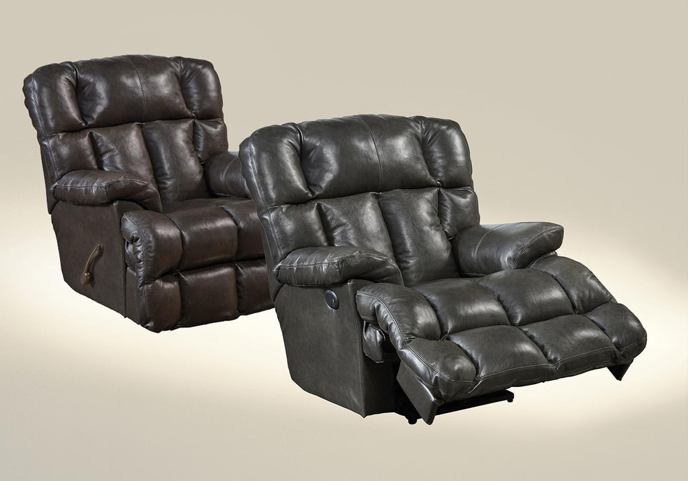 Catnapper Victor Chaise Rocker Recliner in Chocolate