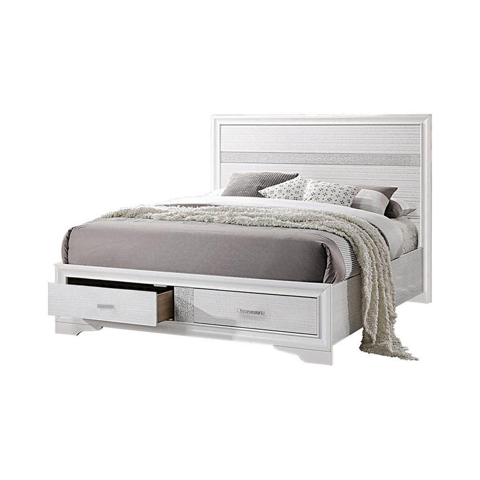 Miranda California King 2-drawer Storage Bed White