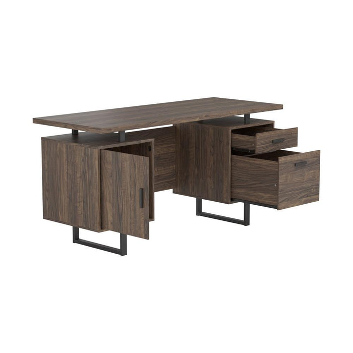 Lawtey Floating Top Office Desk Weathered Grey
