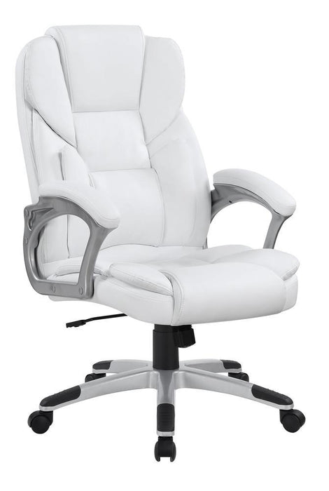 Kaffir Adjustable Height Office Chair White and Silver